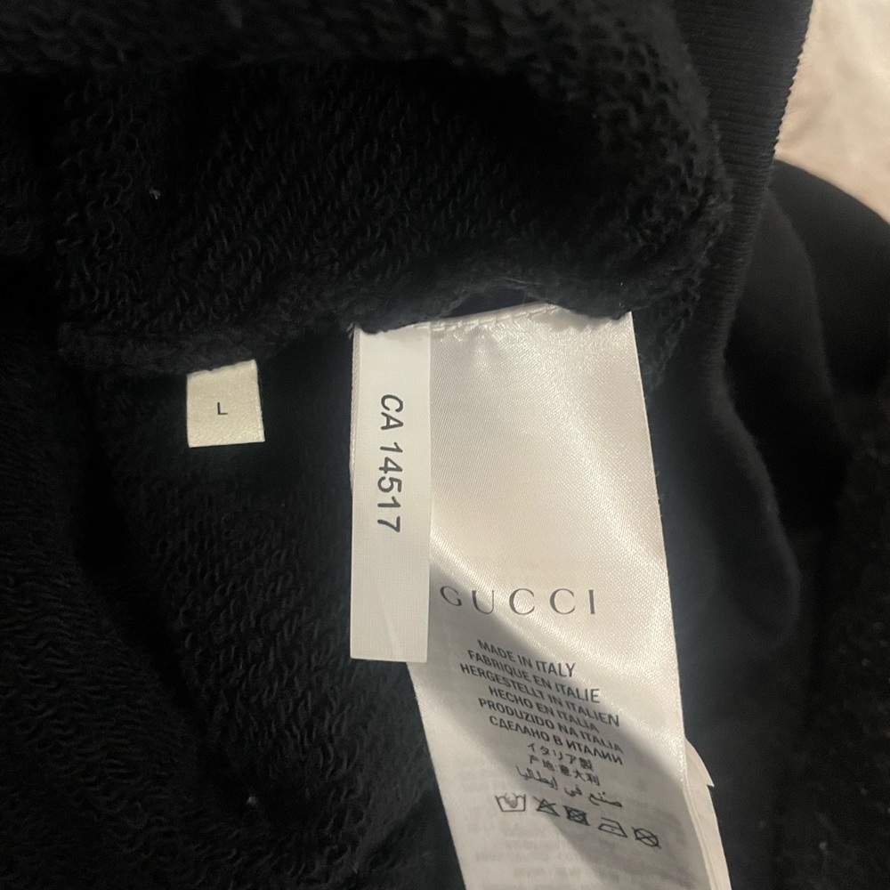 Gucci Mens Tiger Print Hooded Sweatshrt Black Sz L - Picture 8 of 11